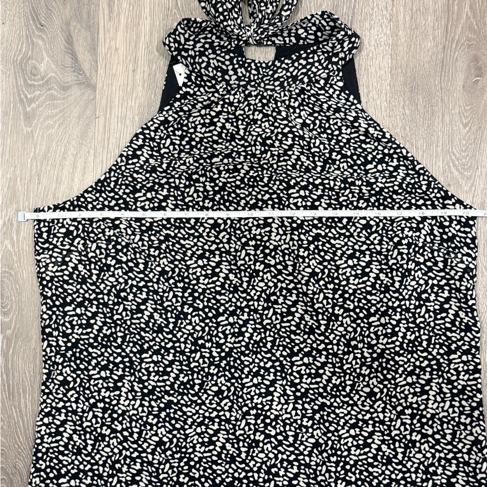 Talbots Women’s Monochrome Patterned High Neck Tank Top Blouse Size 12 - Picture 6 of 13
